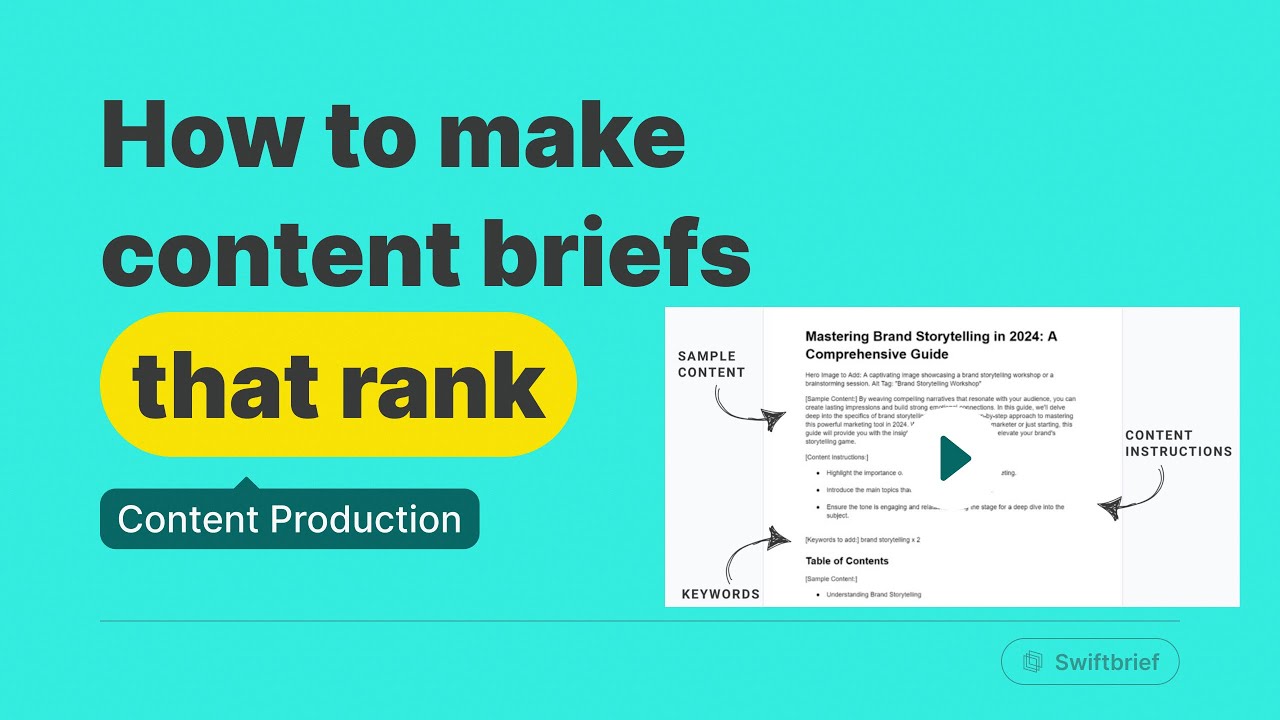 How to create winning SEO content briefs - YouTube