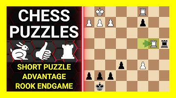 Chess Puzzles to Practice. Themes: Short puzzle, Advantage, Rook endgame. Learn Chess