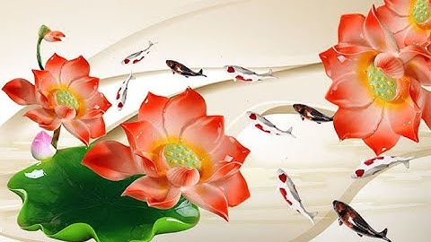 50 Mẫu Tranh 3D Vải Lụa Hoa Sen Tuyệt Đẹp P3 - Xưởng In Tranh 3D Vải Lụa Sài Gòn