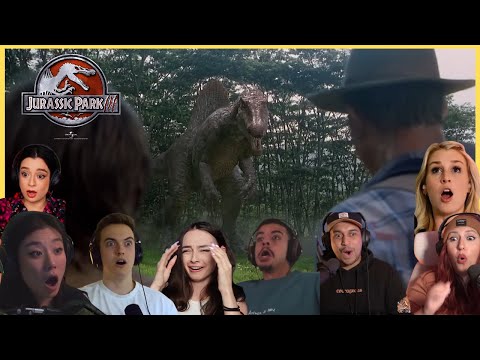 TOP "Spinosaurus eat satellite phone" Reaction!! l Jurassic park 3 2001 Movie Reaction!!