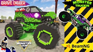Monster Jam Insane Crashes Freestyle And High Speed Jumps Beamng Drive Teardown