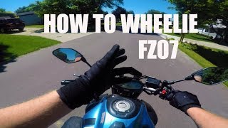 how to wheelie FZ07