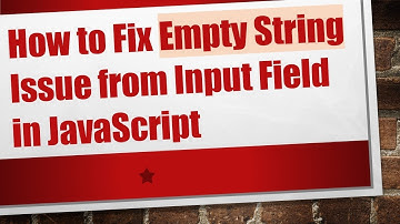 How to Fix Empty String Issue from Input Field in JavaScript