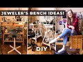 Ikea Trolleys, DIY Desk, Smith&#39;s Bench: Jeweler&#39;s Craft Space Transformation!