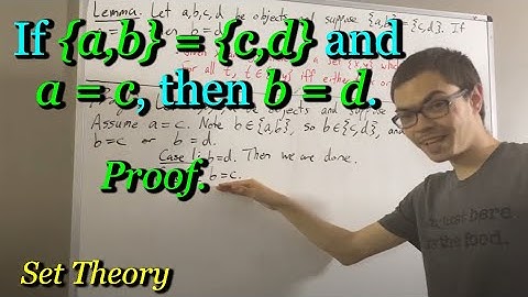 Prove if {a,b} = {c,d} and a = c, then b = d (ILIEKMATHPHYSICS)
