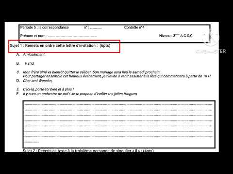3ème année collège évaluation N4 semestre 1 la production écrite parler de sa ville الثالثة إعدادي