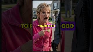 Entitled HOA President Destroys $50K Driveway (Instant Karma) 🚔#shorts
