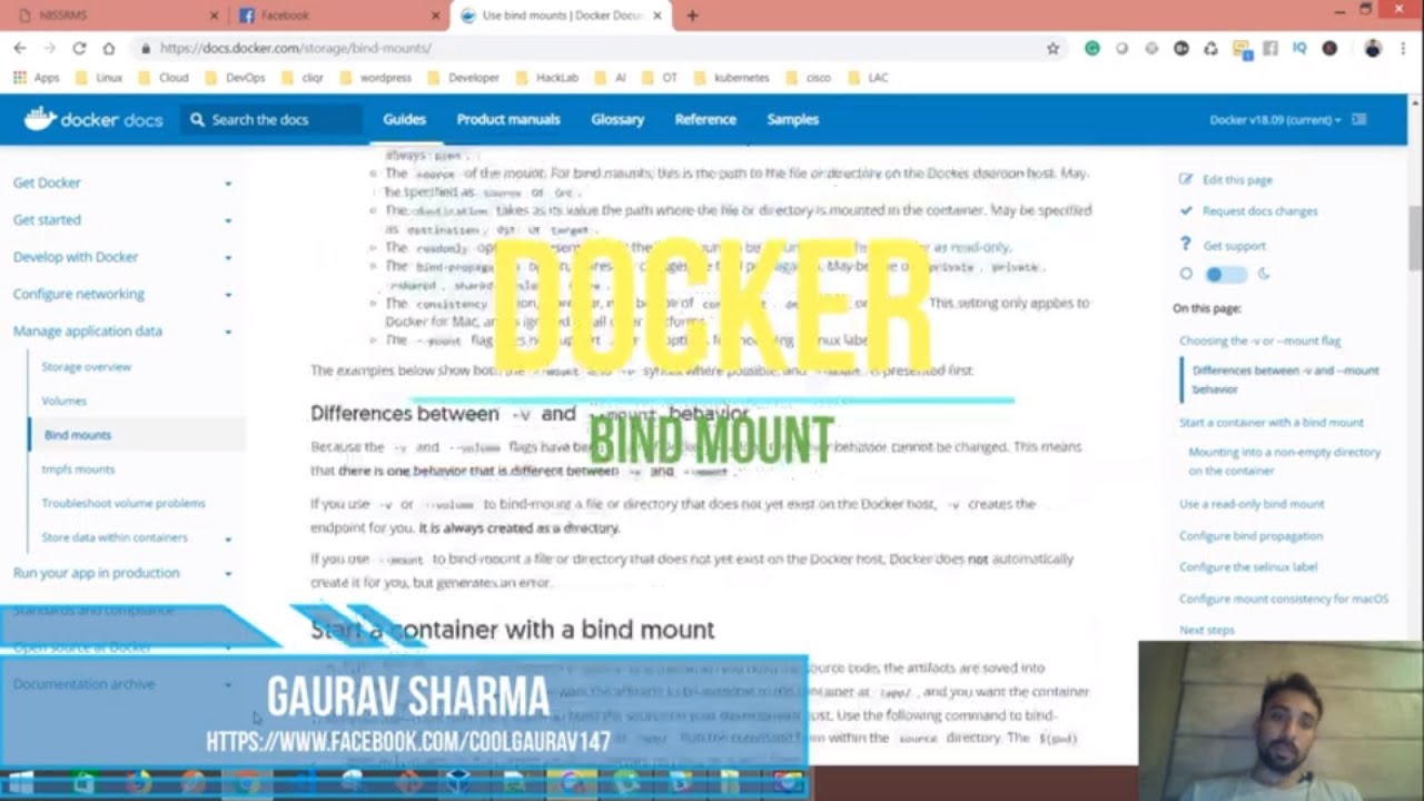 25. Docker (in Hindi) : Docker Bind mount - YouTube