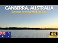 Canberra australia summer evening walking tour  4k 60fps