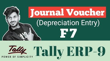 Journal Voucher in Tally ERP-9 | Depreciation Entry | #galaxycomputer #galaxycomputerbksc #gcbokaro