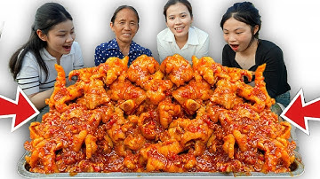 Bà Tân Vlog - Lần Đầu Làm Mâm Chân Gà Rút Xương Hàn Quốc Cay Khổng Lồ