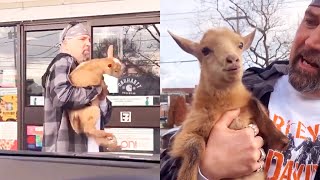Guy Brings His Pet Goat Everywhere He Goes