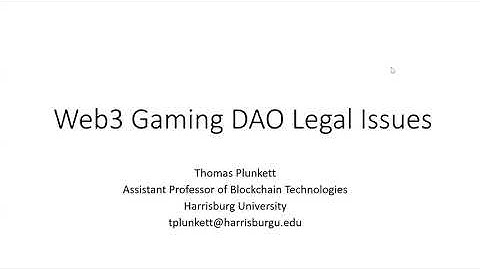 Web3 Gaming DAO Legal Issues