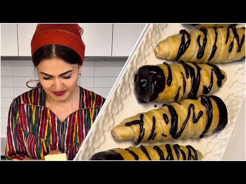 Recipe for puff pastry tubes with pistachio cream/Рецепт слоёных трубочек с фисташковым кремом