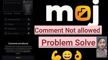 Moj App Comment 🚫ALLOWED problem Solved💪😄👌 Comment kese on kare? Viveks Tech