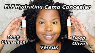 ELF Hydrating Camo Concealer | Deep Olive versus Deep Cinnamon | First Impression