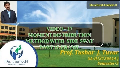 VIDEO 17 MOMENT DISTRIBUTIONS METHOD WITH SIDE SWAY PORTAL FRAME