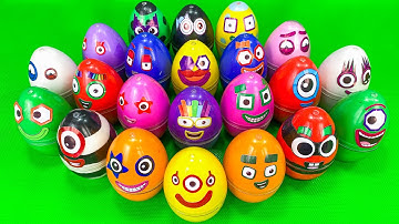 Rainbow SLIME 🌈 Looking Numberblocks, Alphablocks, Alphabet Lore with Dinosaur Eggs Coloring! ASMR