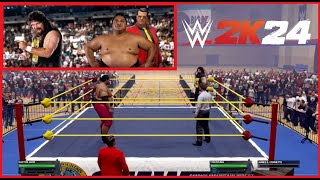 WWE 2K24 Smokey Mountain Wrestling Cactus Jack vs Yokozuna wih Jim Cornette Ai Full Match