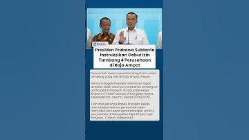 Presiden Prabowo Subianto Cabut Izin Tambang 4 Perusahaan di Raja Ampat