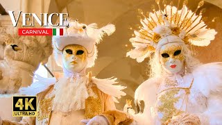 Венецианский карнавал 2024 [4k]: ослепительные маски, гондолы и магия величия