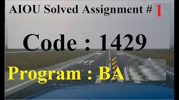 AIOU Code 1429 Solved Assignment No 1 Spring 2025 | Baloch Academy