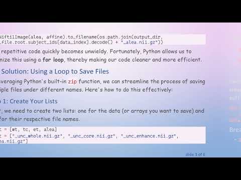 How to Save Multiple Files with Different File Names in Python Using a Loop