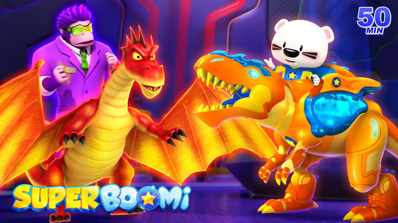 The Monster Scientist's Crazy Dinosaur Robots! | Dinosaurs for Kids | Kids Cartoons | Super BOOMi