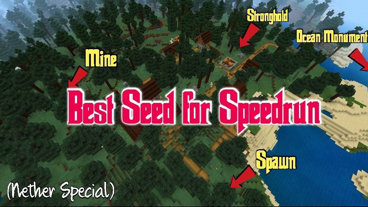 Minecraft Best Seed for Speedrun Speedrun Seed Minecraft bedrock