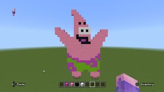 How to build a Patrick Star pixel art- minecraft tutorial