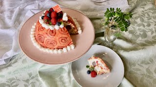 【基本/簡単】ヌガーアイスクリームケーキの作り方  | Nougat Glacé Ice Cream Cake Recipe