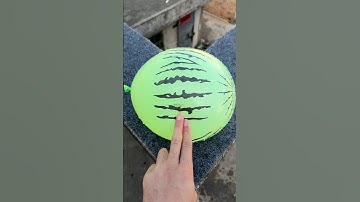 Experiment: Will a water balloon explode if it rolls down a tall building? 💥🎈 #balloon