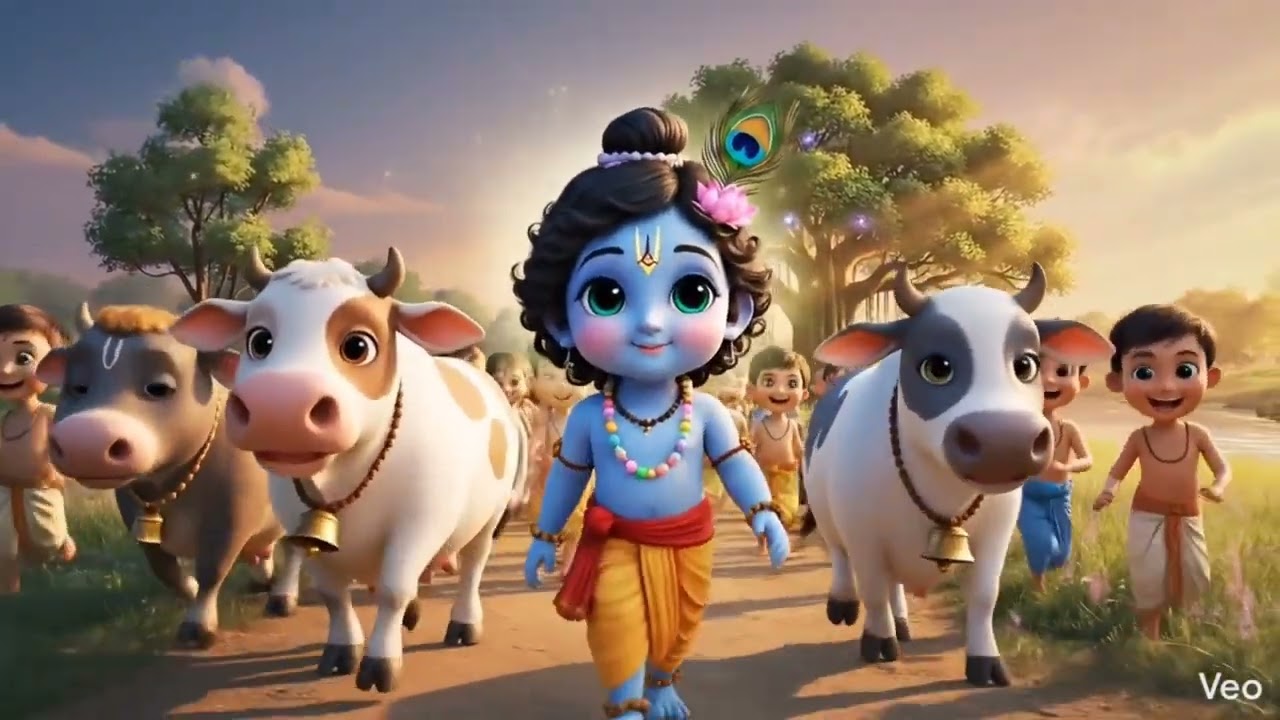 छोटी छोटी गैया छोटे छोटे ग्वाल | @Balbhaktistudi  Kids Krishna Bhajan||#krishna #song 