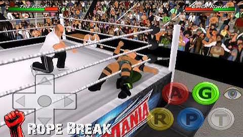 Wr3d Wwe Wrestlemania 32 The Rock Vs Erick Rowan Match Simulation