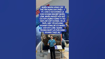 THẺ TÍN DỤNG DOANH NGHIỆP CẤP 500 TRIỆU - 1 TỶ. CHO 2 VỢ  CHỒNG LÀ CHỦ DOANH NGHIỆP #creditnguyen