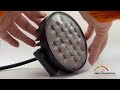 faro lavoro 24 led rotondo 10-30v 3600lm con interruttore