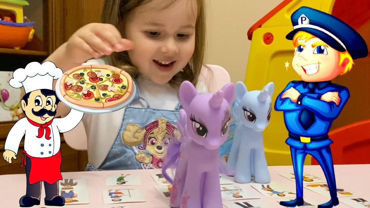 Профессии для детей выбираем с my little pony. Учим профессии, выбираем профессии с май литл пони.