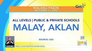 Walang pasok as of 5:54 AM (November 3, 2025) | Unang Hirit