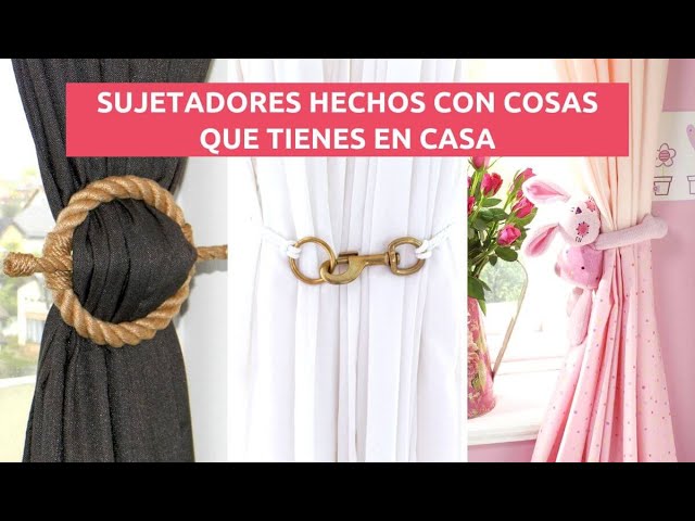 Cómo hacer ABRAZADERAS para CORTINAS con CUERDA de ALGODÓN y CAÑA