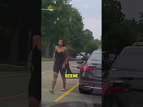 Karen Walks Off Embarrassed After Failed Road Rage