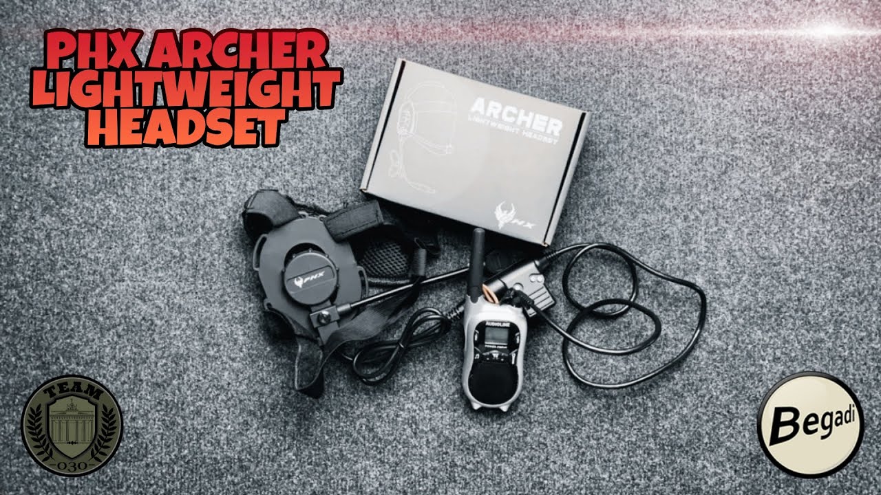 Vorstellung PHX/BEGADI Lighweight Headset für Airsoft mit PTT-Einheit (Motorola, Midland, Kenwood)
