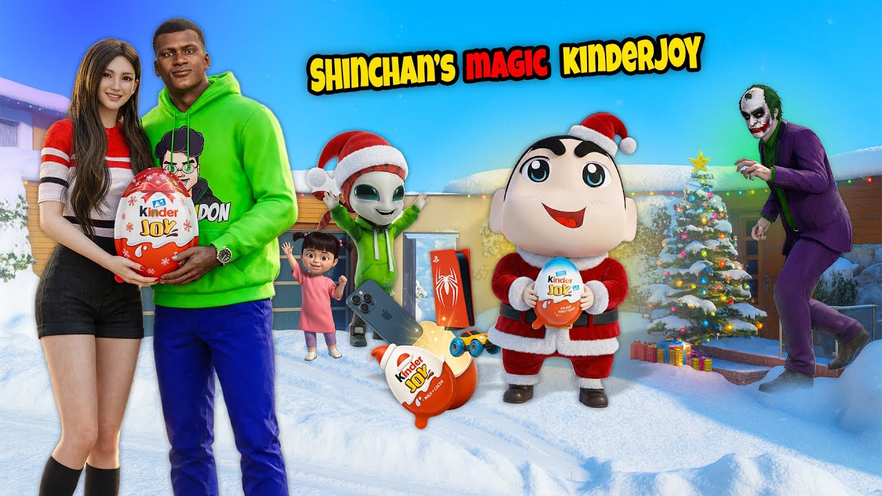 Shinchan Became Santa 🎅 | Magic KinderJoy Christmas Surprise 🎁 GTA 5 Malayalam