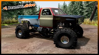 BeamNG.drive MP - 2000HP SQUARE BODY MEGA MUD TRUCK IN DEEPEST MUD YET!