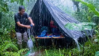 Camping Hujan Super Deras Terjebak Cuaca Sangat Ekstrem‼️