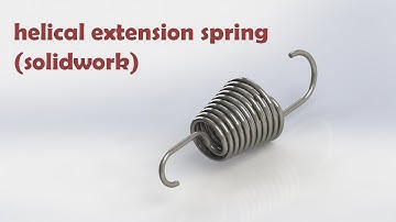 #Design helical extension #spring in #solidworks(tutorial). 3d #modelling