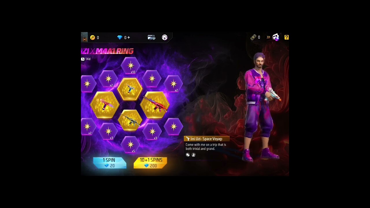 New Uzi x m4a1 ring event free fire video status 