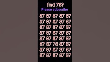 #puzzle #iqtest #maths #quiz #find #find the odd number 78 # #gkmath