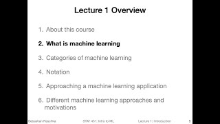 1.2 What is Machine Learning (L01: What is Machine Learning)