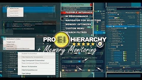 Hierarchy PRO + Memory Monitoring + Navigator for Selections | v1 | For Unity (2017)