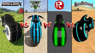 MINECRAFT TRON BIKE VS GTA 5 TRON BIKE VS GTA SA TRON BIKE VS ROBLOX TRON BIKE - WHICH IS BEST? screenshot 3